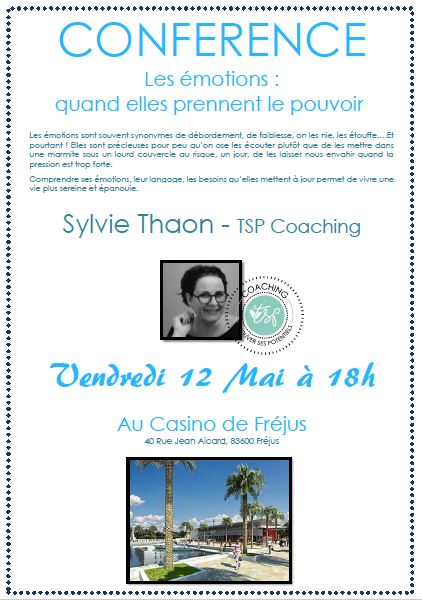 Conférence casino fréjus sylvie thaon les émotions quand elles prennent le pouvoir